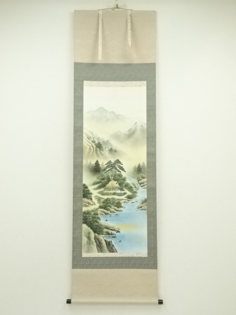 掛け軸 山田昇仙 『 狸之図 』 中島清堂 識箱 絹本 希少 茶道具 掛軸